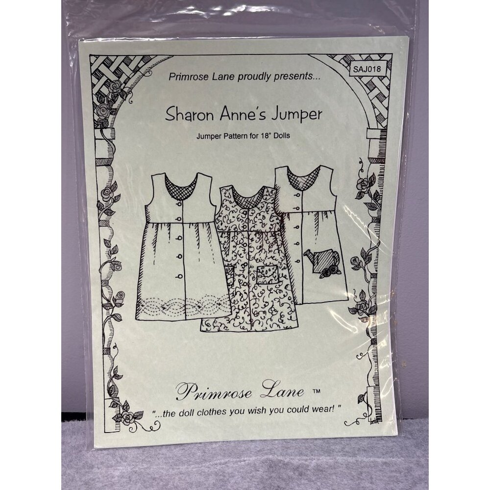 Sharon Annes Jumper Pattern for 18" Dolls by Primrose Lane 2013